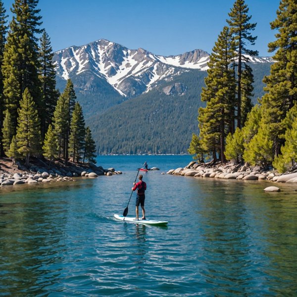 Quels sont les meilleurs spots pour faire du paddle sur le lac Tahoe, USA?
